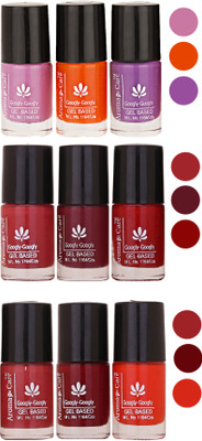 

Aroma Care Gel Based Nail Paint Set Of 9 Pcs Multicolor Set 152(Pack of 9)