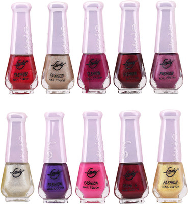 

Lady Fashion Wholesale Price Trendy Nail Polish 0303201713 Multicolor,(Pack of 10)