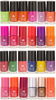 

Aroma Care MAB Multicolor 2 in 1 Color Cap Nail Polish Sets in Wholesale Rate ( Set No. 65) Pink, Purple, Red, Red, Purple, Pink, Peach, Orange, Mauve, Silver, Golden, Orange(Pack of 24)