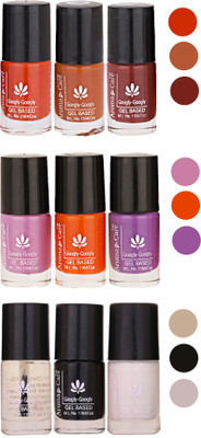 

Aroma Care Gel Based Nail Paint Set Of 9 Pcs Multicolor Set 134(Pack of 9)