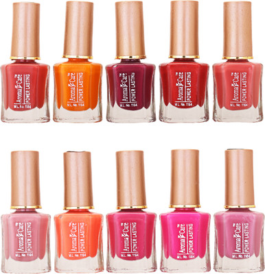 

Aroma Care Wholesale Rate Nail Polish Set of 10 Pcs (Multicolor) 09 Orange, Light Orange, Dark Orange, Maroon, Red, Pink, Light Pink, Dark Pink(Pack of 8)