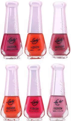 

Lady Fashion Juicy Nail Polish 2612201611 Multicolor,(Pack of 6)