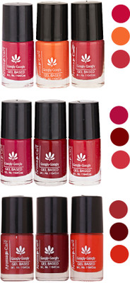 

Aroma Care Gel Based Nail Paint Set Of 9 Pcs Multicolor Set 71