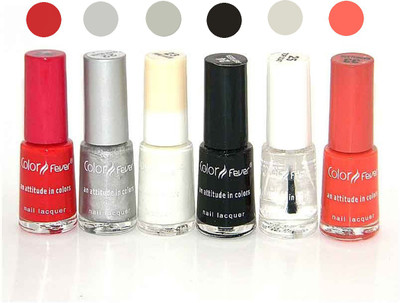 

Color Fever Nail Polish Combo 22-34-23-24-25-33 Multicolor,(Pack of 6)