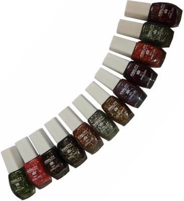 

Kwality Nail polish pack of 12 12 Multicolors(Pack of 12)