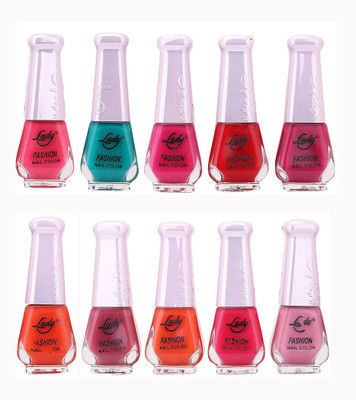 

Lady Fashion Wholesale Price Trendy Nail Polish 0303201749 Multicolor,(Pack of 10)