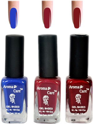 

Aroma Care Blue+Maroon Nail Polish Combo 6-9-628 Multicolor,(Pack of 12)