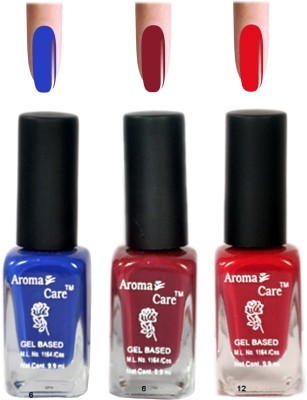 

Aroma Care Blue+Pink Matte Nail Polish Combo 6-9-12 Multicolor,(Pack of 12)