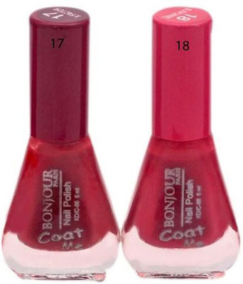 

Bonjour Paris Color Cap Nail Polish 34 Garnet, Mocha(Pack of 2)