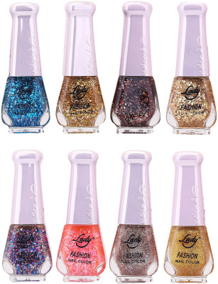 

Lady Fashion Trendy Nail Polish 21133 Multicolor,(Pack of 8)