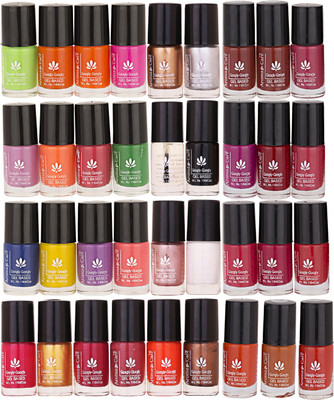 

Aroma Care Wholesale Market Rate Nail Polish Color Lacquer Set of 36 Pcs (ACMAB35) Green, Orange, Pink, Purple, Red, Green, Blue, Yellow, Meroon, Mauve, Glaiter Pink, White, Top Coat(Pack of 36)