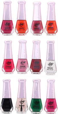 

Lady Fashion Nail Polish Wholesale Pack 2212201602 Multicolor,(Pack of 12)