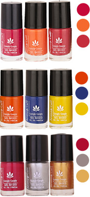 

Aroma Care Gel Based Nail Paint Set Of 9 Pcs Multicolor Set 81