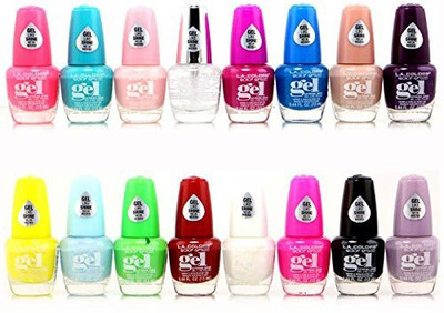 

L.A. Colors Extreme Shine Gel No Uv Needed Intense Color Fuss Free Set All New Colors Shine(Pack of 16)