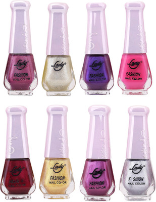 

Lady Fashion Trendy Nail Polish 21129 Multicolor,(Pack of 8)