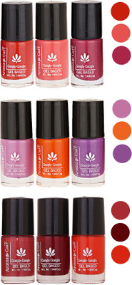 

Aroma Care Gel Based Nail Paint Set Of 9 Pcs Multicolor Set 23(Pack of 9)