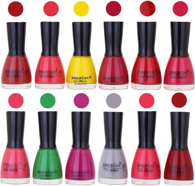 

Aroma Care Wholesale Rate Nail Polish Combo Set of 12 Pcs ( Multicolor) 52 Coffee, Nude, Yellow, Maganta, Red Sparkle, Maganta Glaiter, Pink, Green, Purple, Gray, Maganta, Reddish Maroon(Pack of 12)