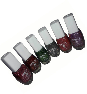 

Kwality Nail Polish 6 Multicolors(Pack of 6)