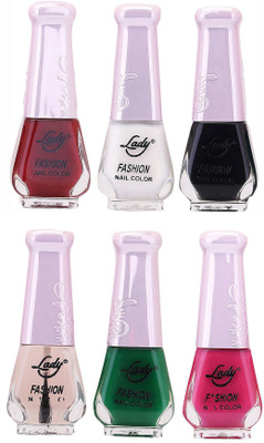 

Lady Fashion Juicy Nail Polish 2612201617 Multicolor,(Pack of 6)