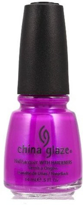 

China Glaze (3 Pack) Nail Lacquer with Nail Hardner - Purple Panic Neon Glow(Pack of 3)