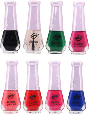 

Lady Fashion Trendy Nail Polish 21173 Multicolor,(Pack of 8)
