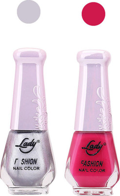 

Lady Fashion Nail Polish Combo 210820170 Silver,Pink,(Pack of 2)