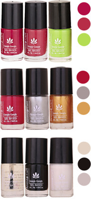 

Aroma Care Gel Based Nail Paint Set Of 9 Pcs Multicolor Set 61(Pack of 9)