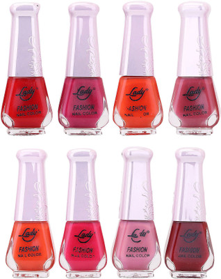 

Lady Fashion Trendy Nail Polish 21164 Multicolor,(Pack of 8)