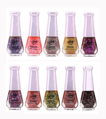 

Lady Fashion Wholesale Price Trendy Nail Polish 0303201725 Multicolor,(Pack of 10)