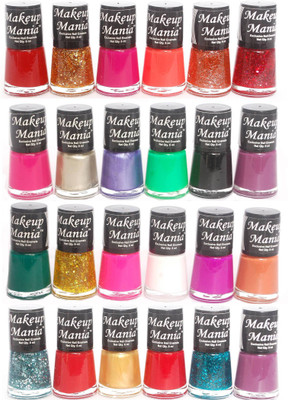 Makeup Mania Exclusive Nail Polish Set of 24 Pcs. Multicolor Set-80-82(Pack of 24)