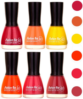 

Fashion Bar Unique Gel Nail Polish Combo (Pack of 6)441 Shade 011(Pack of 6)
