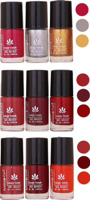 

Aroma Care Gel Based Nail Paint Set Of 9 Pcs Multicolor Set 161(Pack of 9)