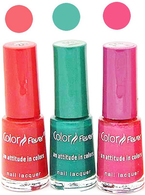 

Color Fever Mini Nail Polish Combo 2-9-12 N Multicolor,(Pack of 3)