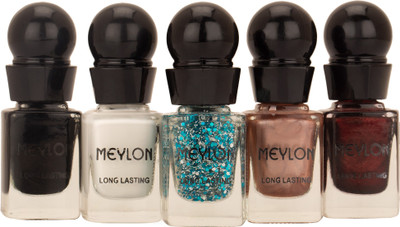 

Meylon Paris Radiating Colours White, Black, blue, silver, dark brown(Pack of 5)