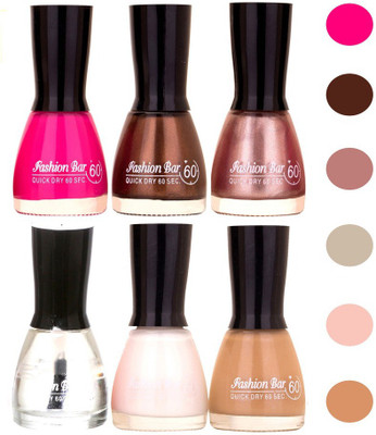 

Fashion Bar Unique Gel Nail Polish Combo (Pack of 6)455 Shade 025(Pack of 6)