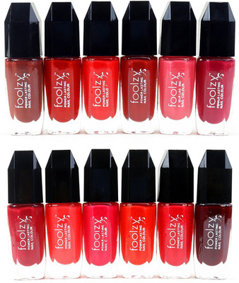 

Foolzy Set of 12 Nail Polish Multicolor DM-12-9