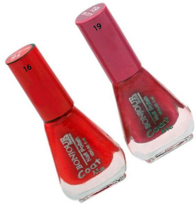 

Bonjour Paris Color Cap Nail polish 45 Pink, Romance(Pack of 2)