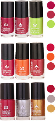 

Aroma Care Gel Based Nail Paint Set Of 9 Pcs Multicolor Set 35(Pack of 9)