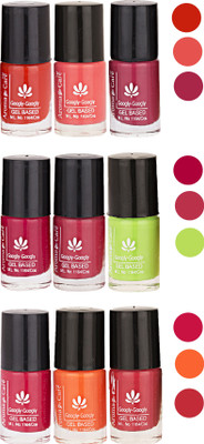 

Aroma Care Pack Of 9 Gel Based Nail Paint (1) Neon Orange, Neon Pink, Nude Magenta, Neon Green, Magenta, Nude Orange(Pack of 9)
