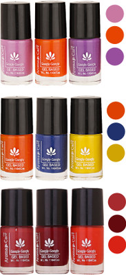

Aroma Care Gel Based Nail Paint Set Of 9 Pcs Multicolor Set 147(Pack of 9)
