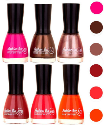 

Fashion Bar Unique Gel Nail Polish Combo (Pack of 6)442 Shade 012(Pack of 6)