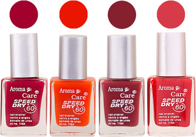 

Aroma Care Maroon Nail Polish Combo 2506201622 Maroon, Orange, Maroon, Red(Pack of 4)