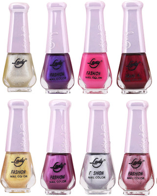 

Lady Fashion Trendy Nail Polish 21113 Multicolor,(Pack of 8)