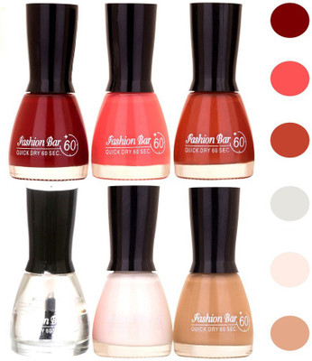 

Fashion Bar Unique Gel Nail Polish Combo (Pack of 6)454 Shade 024(Pack of 6)