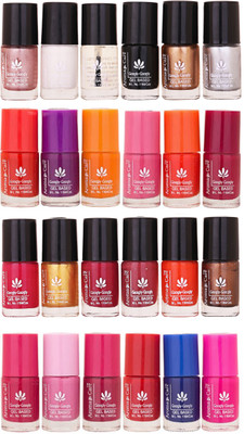 

Aroma Care MAB Multicolor 2 in 1 Color Cap Nail Polish Sets in Wholesale Rate ( Set No. 106) Red, Peach, Mauve, Pink, Blue, Magenta(Pack of 24)