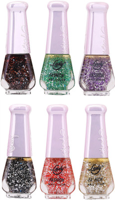 

Lady Fashion Nail Polish 2512201634 Multicolor,(Pack of 6)