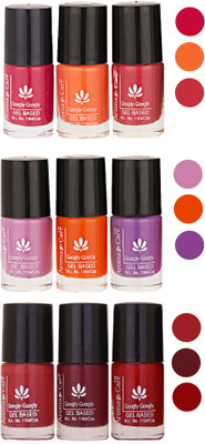 

Aroma Care Gel Based Nail Paint Set Of 9 Pcs Multicolor Set 78(Pack of 9)