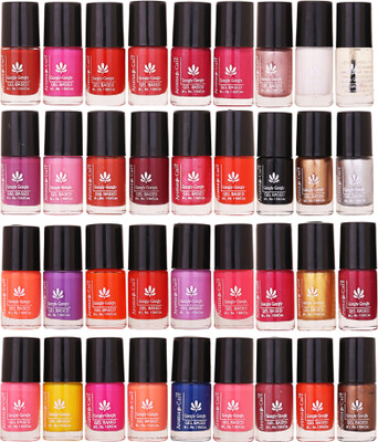 

Aroma Care Wholesale Market Rate Nail Polish Color Lacquer Set of 36 Pcs (ACMAB06) Brown, Pink, Orange Red, Nude, Maganta, Purple, Yellow, Blue, White, Top Coat, Black, Golden, Silver, Golden, Wine(Pack of 36)