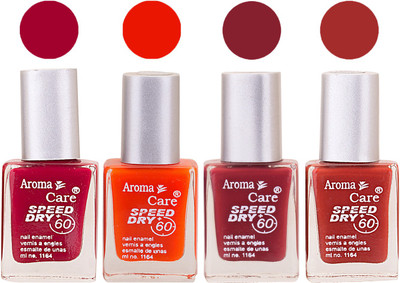 

Aroma Care Maroon Nail Polish Combo 2506201624 Maroon, Orange, Maroon, Orange(Pack of 4)