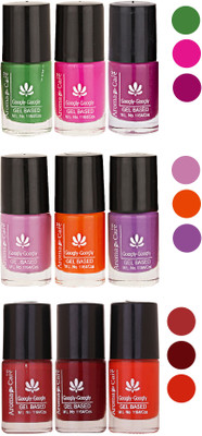 

Aroma Care Gel Based Nail Paint Set Of 9 Pcs Multicolor Set 101